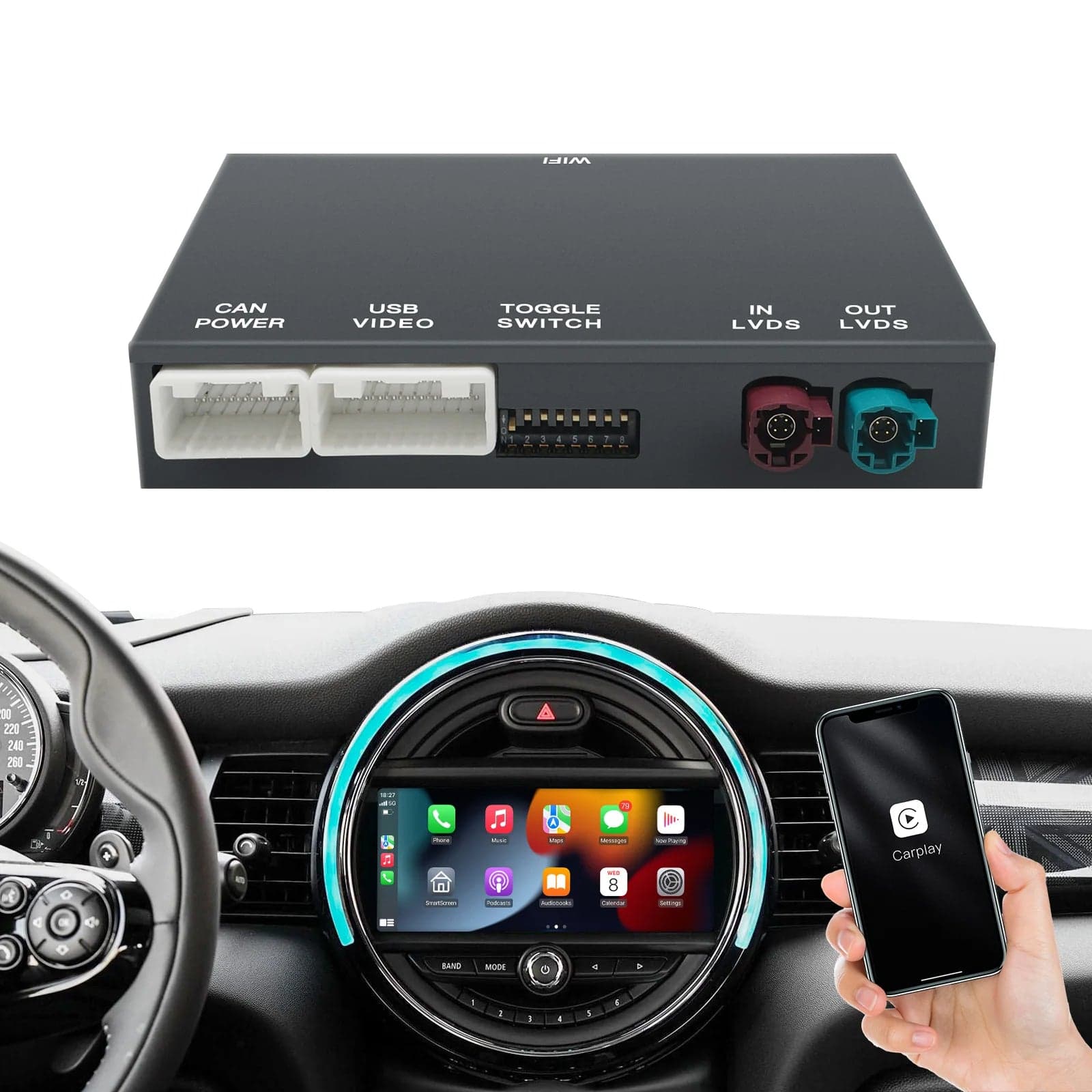 BMW X6 E71 CarPlay & Android Auto nachrüsten – Wireless Modul