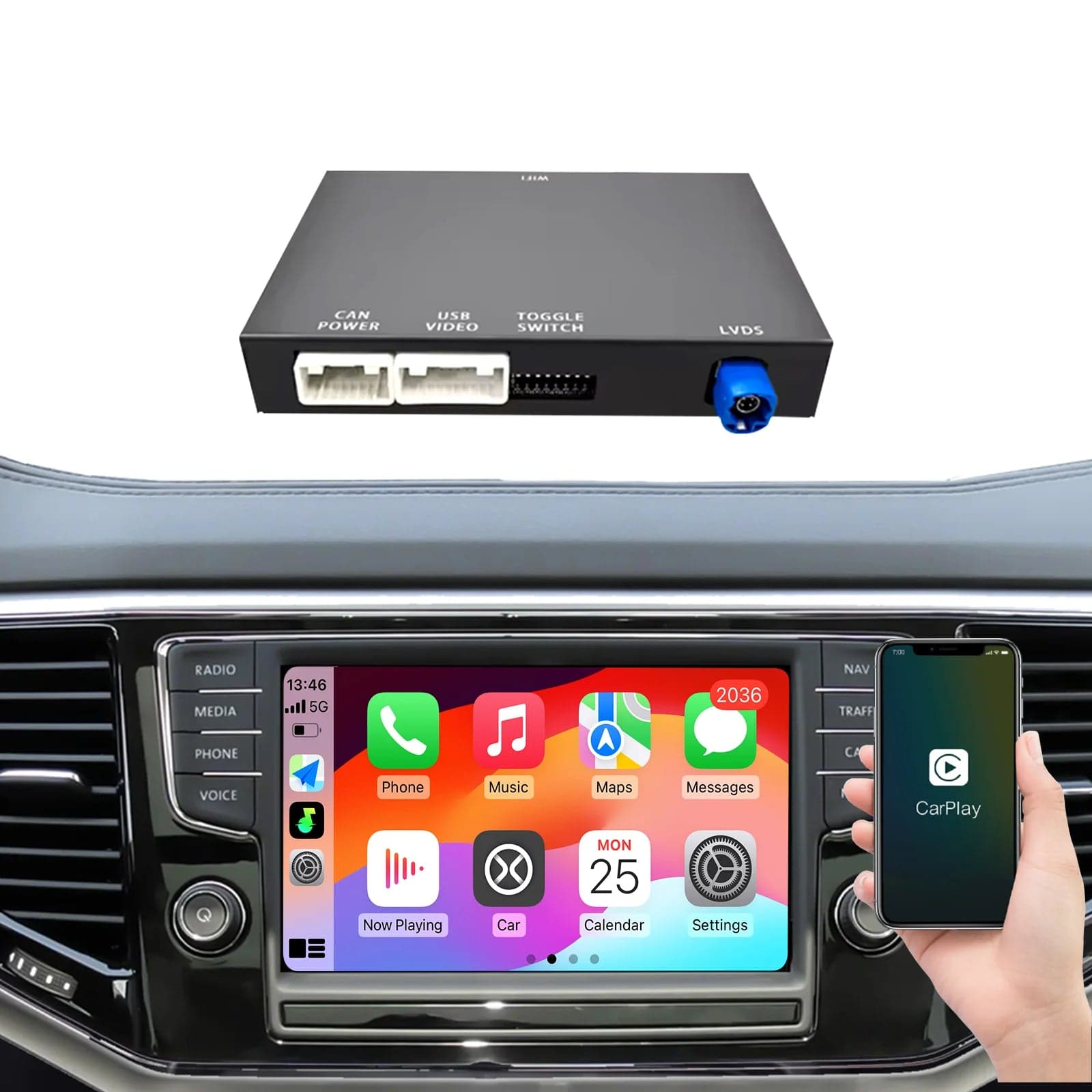 VW Golf CarPlay & Android Auto nachrüsten – Wireless Modul