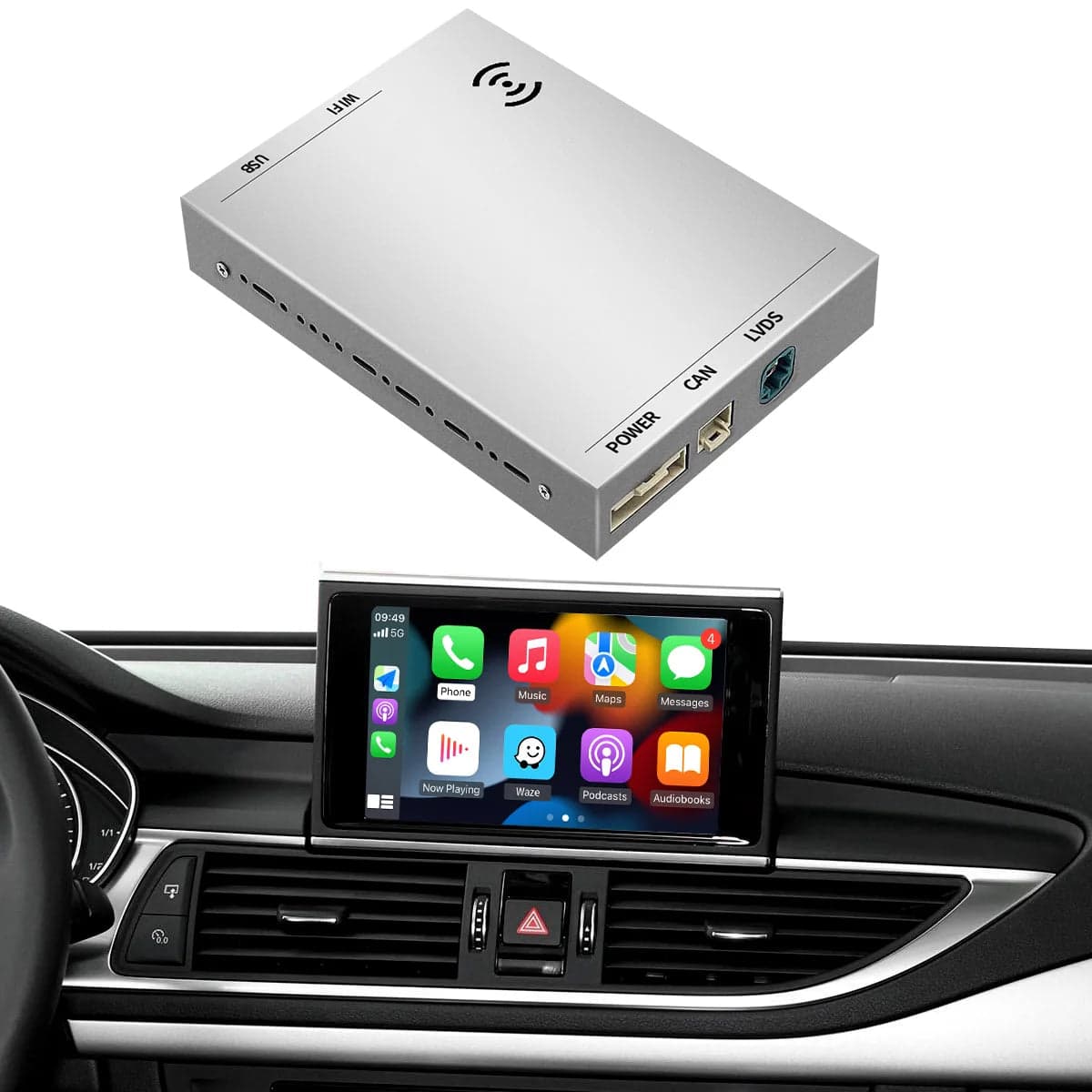 Audi A1 CarPlay & Android Auto nachrüsten – Wireless Modul (2012–2018)